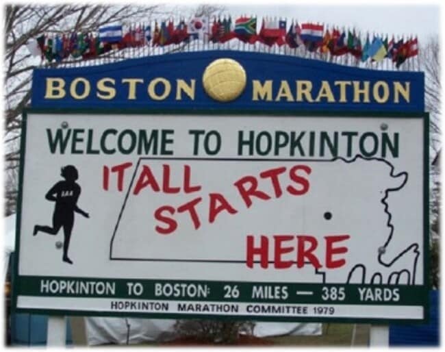 Starting Line of Boston Marathon