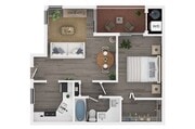 One Bedroom One Bath Floor Plan