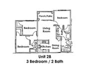 3BR/2BA