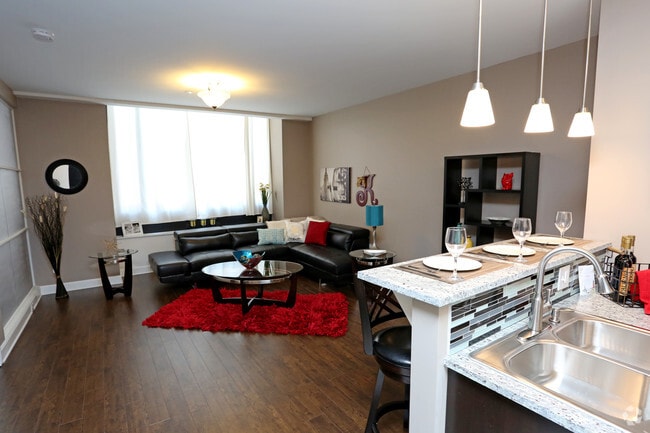 1BR, 1BA - 765 SF - Living Room - Kunkel Square Unit 8B