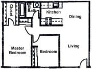2BR/1BA
