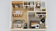 Spacious One Bed One Bath Floor Plan