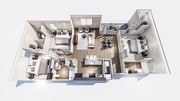 Discover your dream home with this modern and spacious apartment layout.