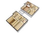 Polo Club 2 Bed town home 3d floor plan