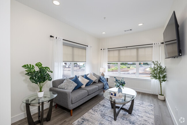 1BR, 1BA With Den - 1,015SF - Living Room - Riverwalk Berlin