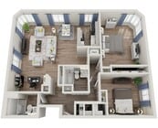 2x2 floor plan Park Plaza