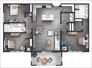 C2 Phase 2 Three Bedroom 1488 sqft