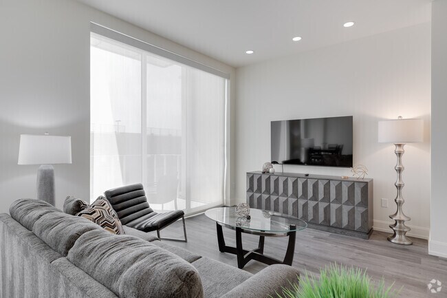 1BR, 1BA - 1,053SF - Living Room - The Residences on High Street
