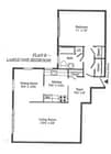 Explore the spacious and efficient design of this one-bedroom apartment.