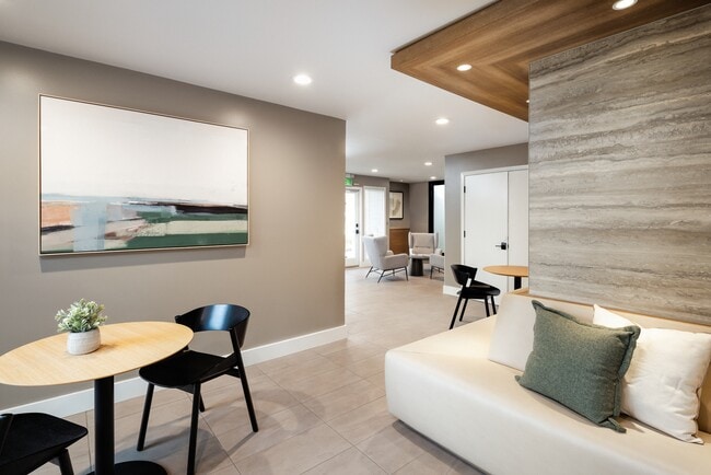 Work lounge with coworking spaces