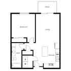 1 Bed / 1 Bath 704 sq ft