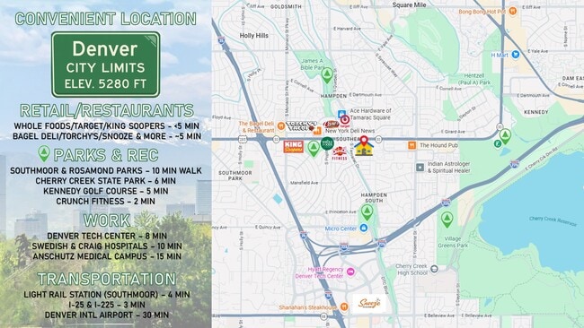 Lots of retail and amenities within driving and walking distance! - 7896 E Jefferson Pl