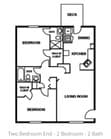 2BR/2BA- End