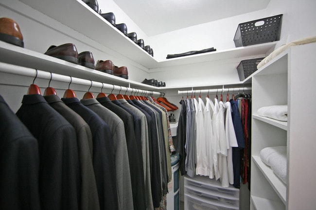 WALK-IN CLOSET WITH AMPLE STORAGE