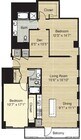 Plano de 2 dormitorios + estudio