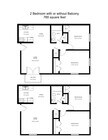 2 bed with or with out balcony