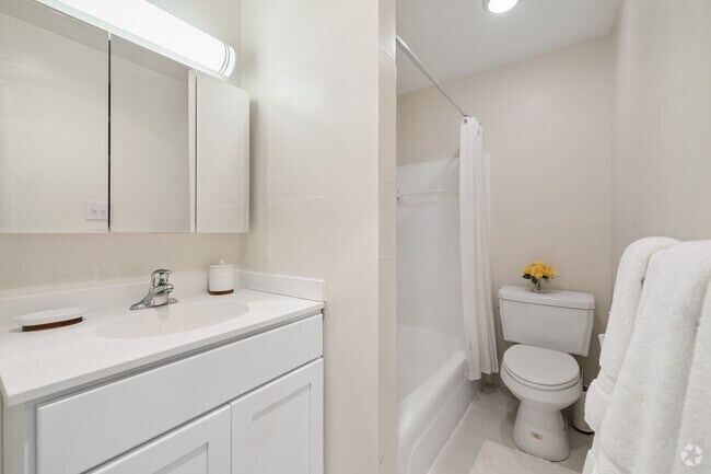 1BR, 1BA - 748SF - Primary Bathroom