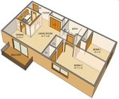 2BR/1BA