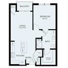 A1a | 1 bed 1 bath | 782 sq ft