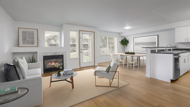 Living Room with Fireplace