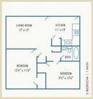 2BR/1BA