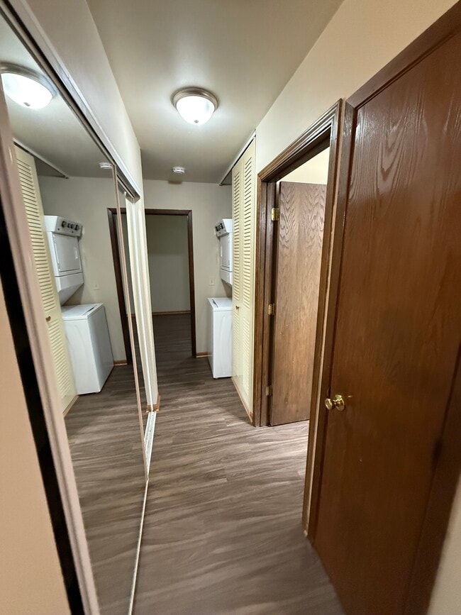 Hallway with Closets and In-Unit Laundry - Willow Glen Apartments