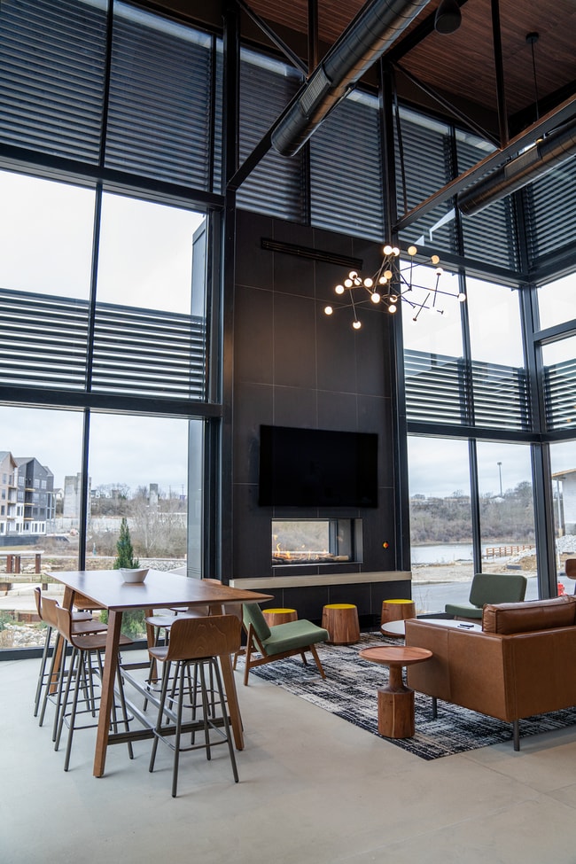 Clubhouse Fire place and TV - South Bank at Quarry Trails