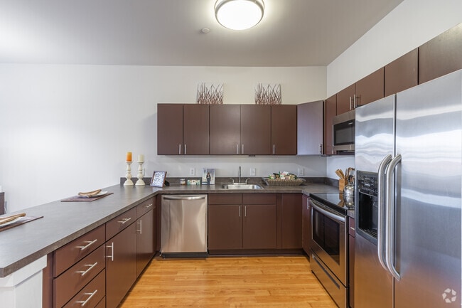 1 BR, 1 BA - 700SF - Kitchen - The Residences at Justison Landing