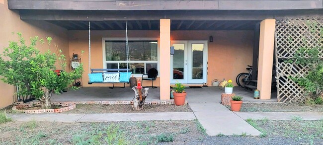 French doors have built in blinds. - 6915 Leupp Rd Unit Basement Apartment