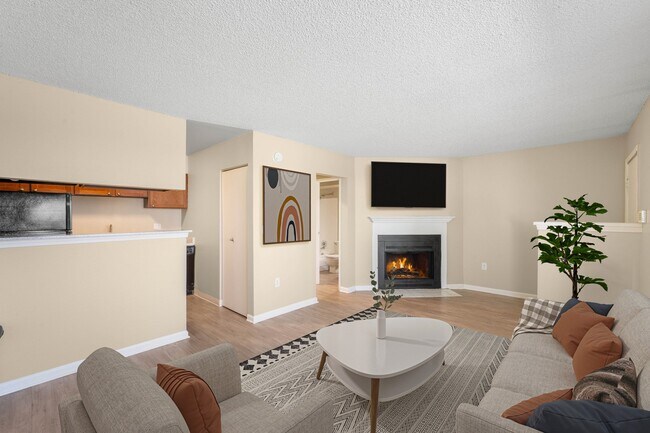 Living Room with Fire Place