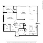 Cypress Creek - Juniper - 982 SF - 1B1B - 2D Floorplan