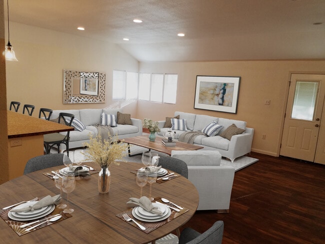 Open living and dining - 1654 Skyline Dr Unit #1    2Bd 2 Ba