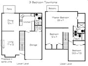 3BR, 2.5BA - 1500 SF