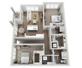 Floor Plan 2C | Seasons at North Aurora | Apartments in North Aurora, IL