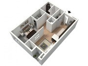 Bombon Furnished 3D Floor Plan