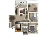 Plano del piso L de 3Bedroom