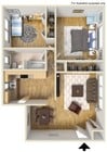 2BR, 1BA (830sqft)