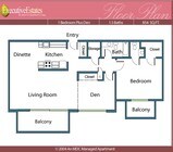 1BR/1.5BA