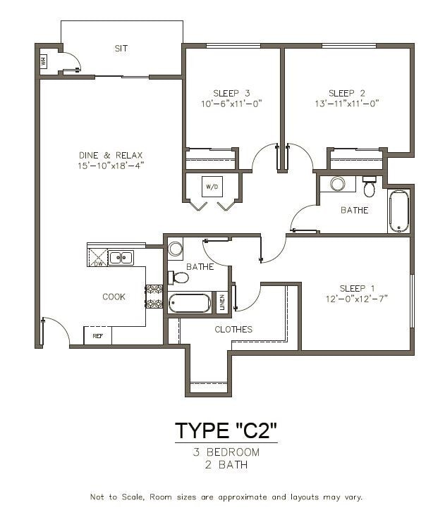 Unit Type C2 | 3 Bedroom | 2 Bathroom - Unit Type C2 | 3 Bedroom | 2 Bathroom Apartamento Unidad 403