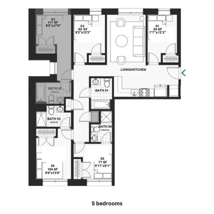 Floor Plan - Co-Living 003-Room 3