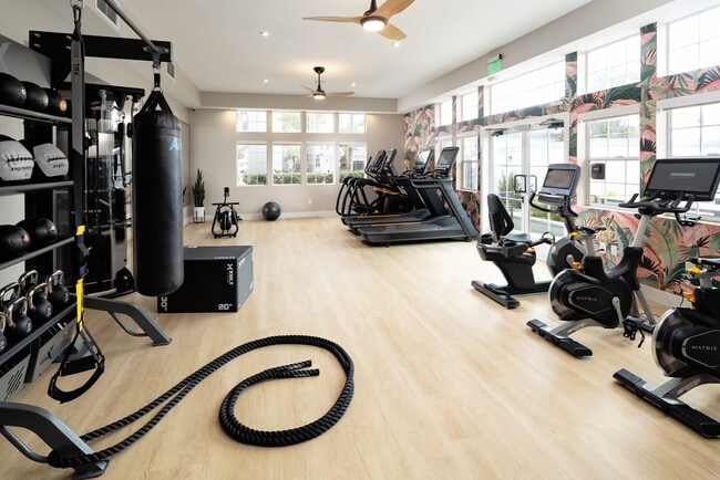 Fitness center with cardio and strength equipment