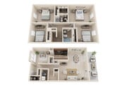 The Majesty - 4 Beds, 2.5 Baths Townhome, 1584 sq. ft.