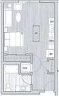 Explore this exquisite open-layout apartment featuring a stylish kitchen and relaxing bedroom.