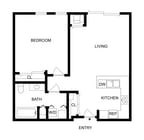 Michigan | 1-Bedroom Floorplan