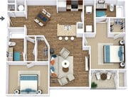 Regent | 2 Bed/2 Bath | 1083 sq. ft.