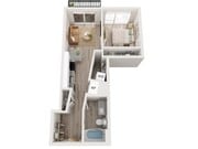 Plan A1 | 1 bedroom, 1 bathroom