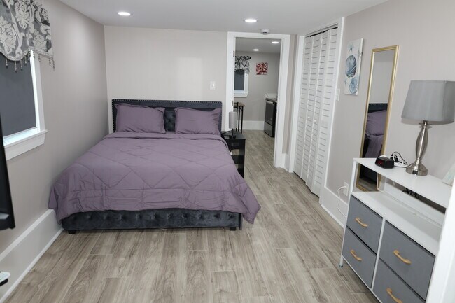 The bedroom.