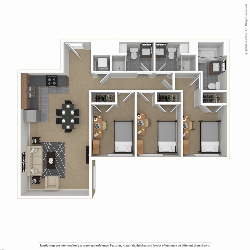 3 Bed, 3 Bath Classic - 3 Bed, 3 Bath