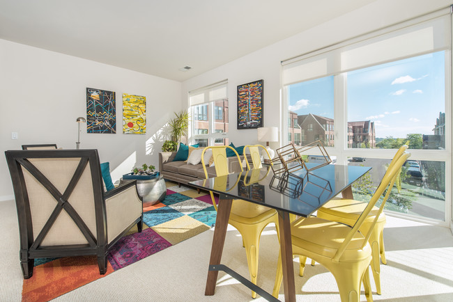 Dining and Living Room - Echelon Apartments at Innovation Campus