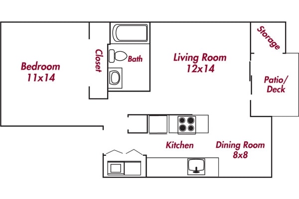 1BR/1BA - Saddle Club Apartments